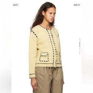 Open YY Beige Stitch Cardigan